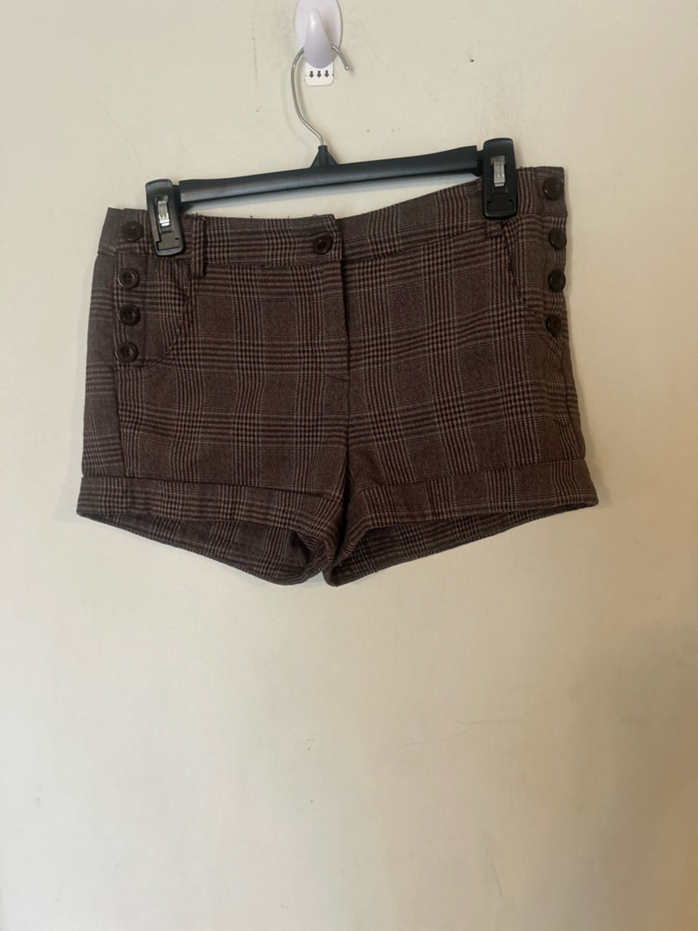 Unit USA Y2K Low Rise Sailor Plaid Brown  Shorts